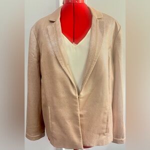 New with tags Chico's Shimmering Blush  Blazer Jacket size 3 (xl/16)
